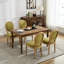 Chaise de salle à manger de style français à 2 pièces en lin olive avec dossier et structure en bois d'hévéa massif, rembourrage en mousse, hauteur de 37,4 po-1044745428