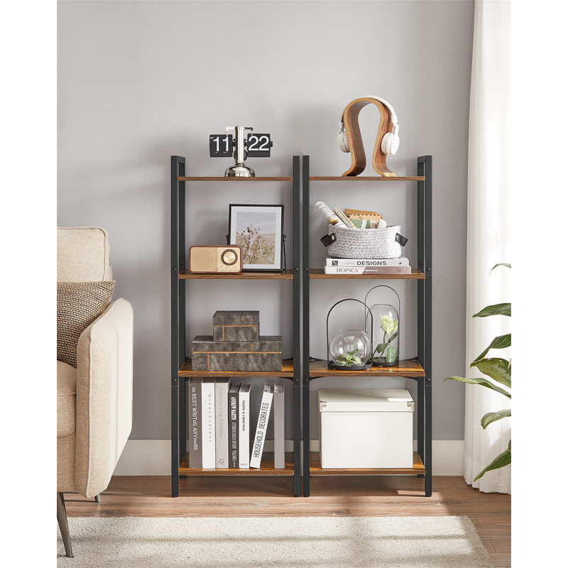 Tordis 107cm H x 40cm W Steel Ladder Bookcase