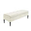 Safar Plain Upholstered Plush Velvet Ottoman Storage Bench with Black Turned Wooden Legs-904617009-903306350