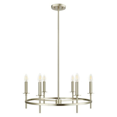 Kerween 6-Light Chandelier in Brushed Nickel
