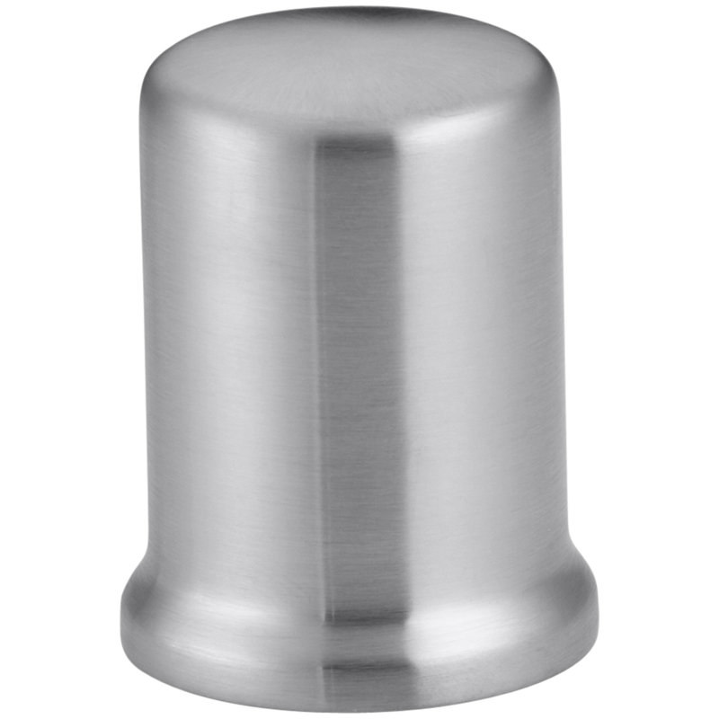 Air Gap Cover with Collar, Brushed Chrome