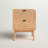 Elegant Neruda 2-Drawer Rattan Nightstand –Coastal Farmhouse with Mahogany Wood, Roller Glide Drawer-482597736