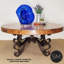 High End Wrought Iron Coffee Table with a 48” Round stylish Natural Copper Top