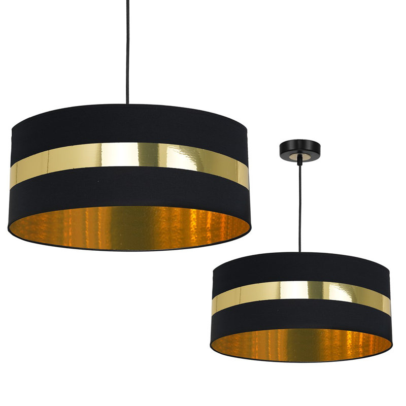 Lawrenceville 1 - Light Black Drum Pendant