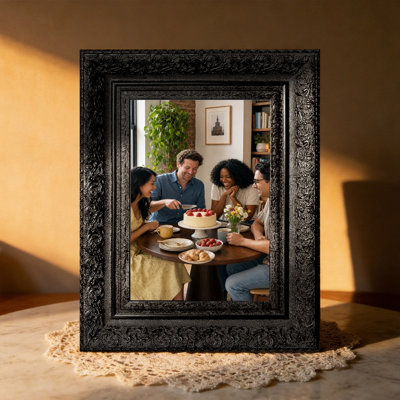Black 1PC 5" x 7" Versatile Picture Frame with Horizontal or Vertical Display
