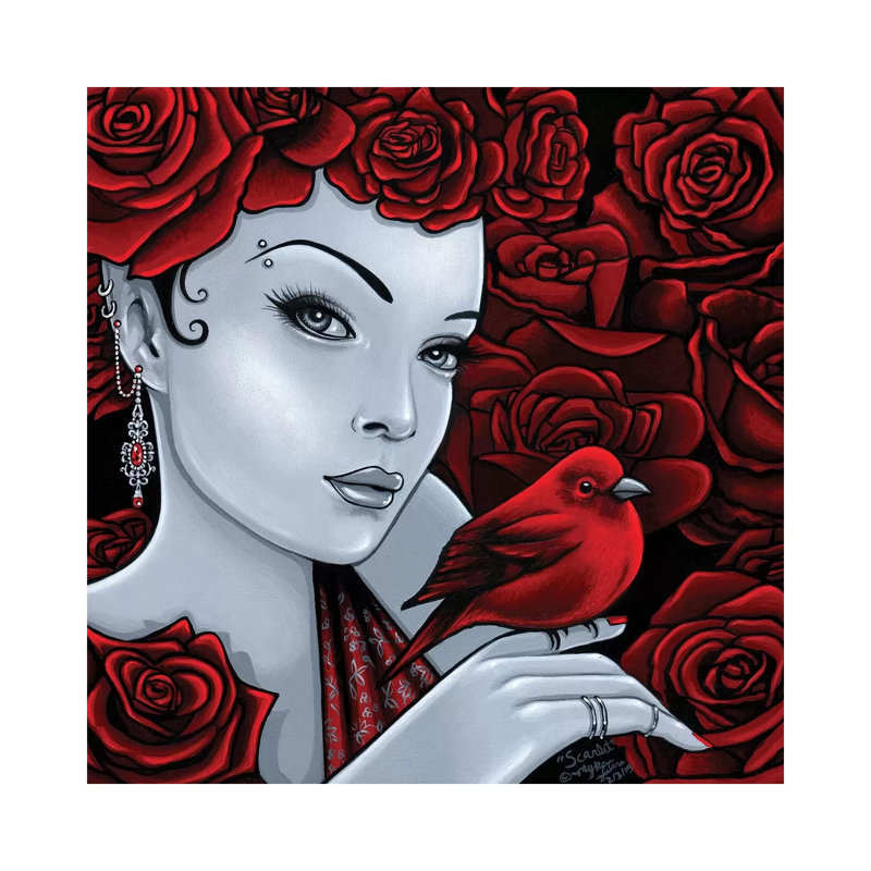 Scarlet by Myka Jelina - Wrapped Canvas Print, 30.48 cm H x 30.48 cm W