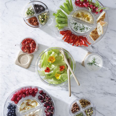 Serve Glass Salad Bowl