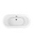 59" Streamline Clawfoot Soaking Acrylic Bathtub With Drain, Clawfeet, and Bamboo Tray-75959924-50897196