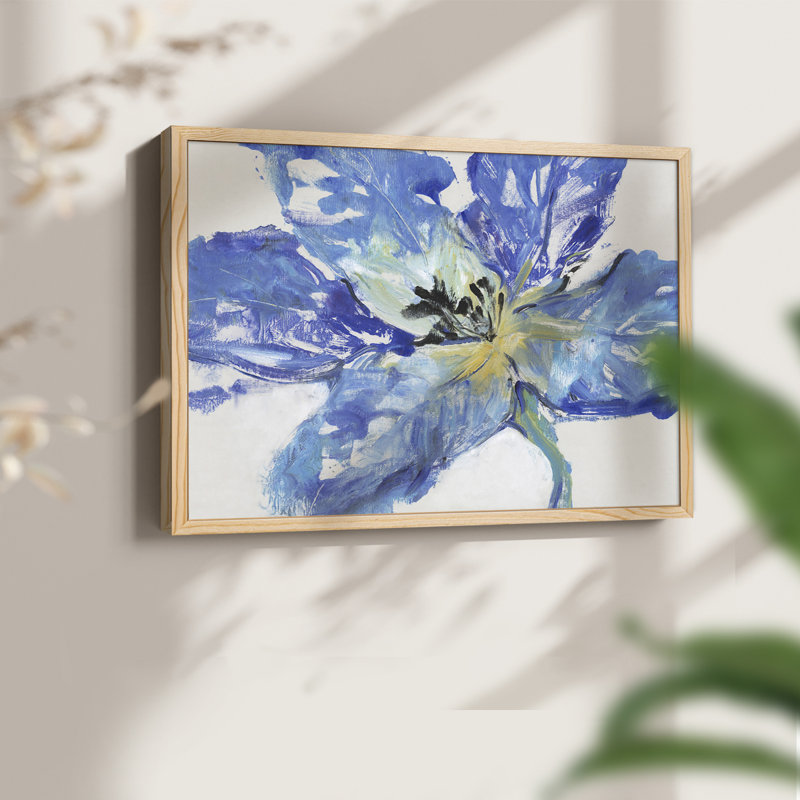 Fleur Bleue II -Framed Print - Restickable, Naturel, H 11 po x l 14 po