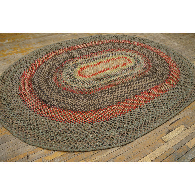 Antique Braided American Allover Rug