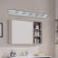 Configuration de style moderne à 6 lumières en métal chromé avec luminaire de miroir de meuble-lavabo à DEL