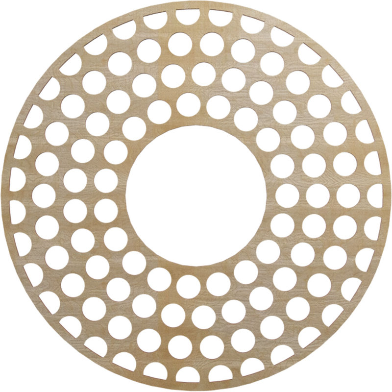 Médaillon de plafond en bois Fink, Hickory, H 26 po x l 26 po x P 0,25 po
