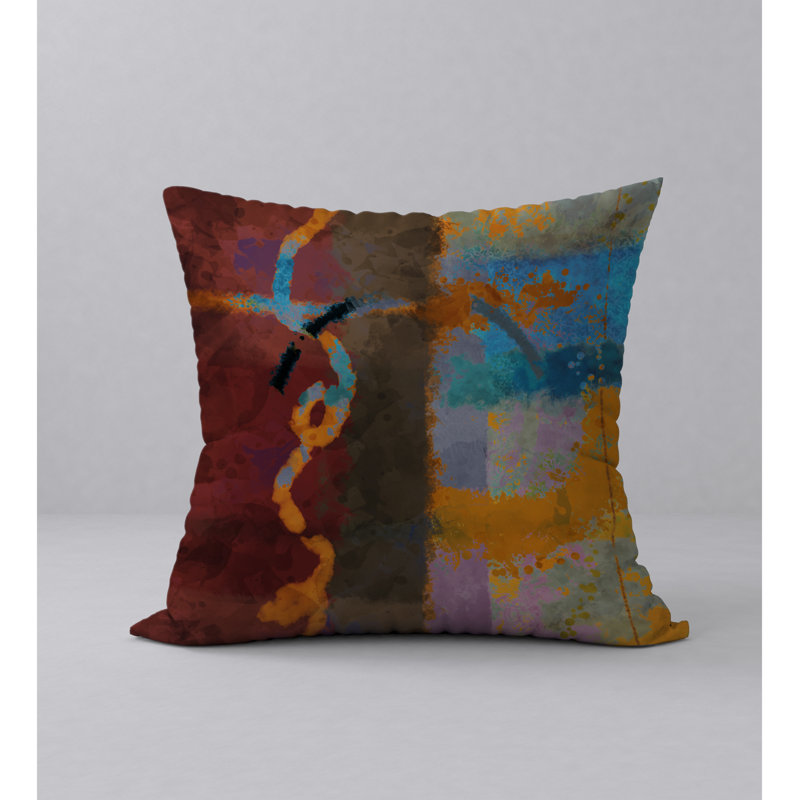 Abstract Throw Pillow, 20" H x 20" W x 5"D