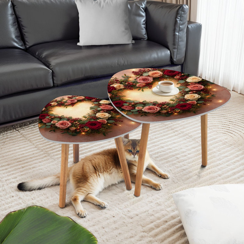 Ensemble de 2 tables basses gigognes Triangle