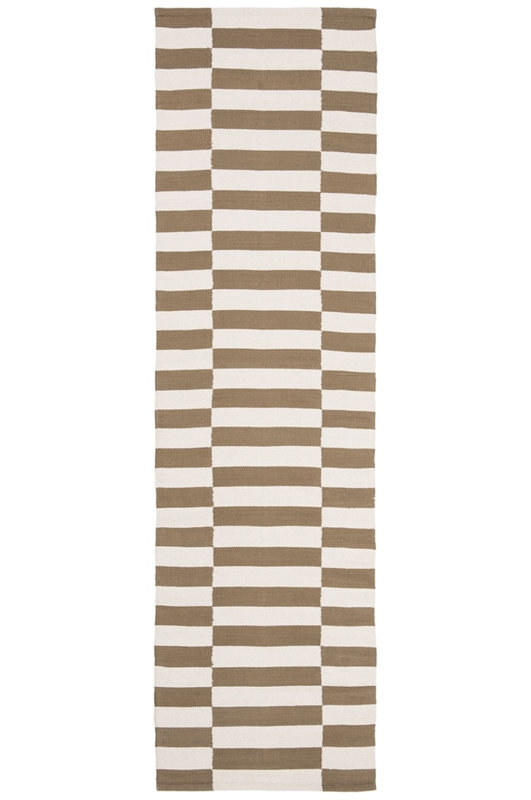 Tapis en coton tissé à plat et sépia Lauren Ralph Lauren Ludlow, Tapis de couloir 2 pi 3 po x 8 pi