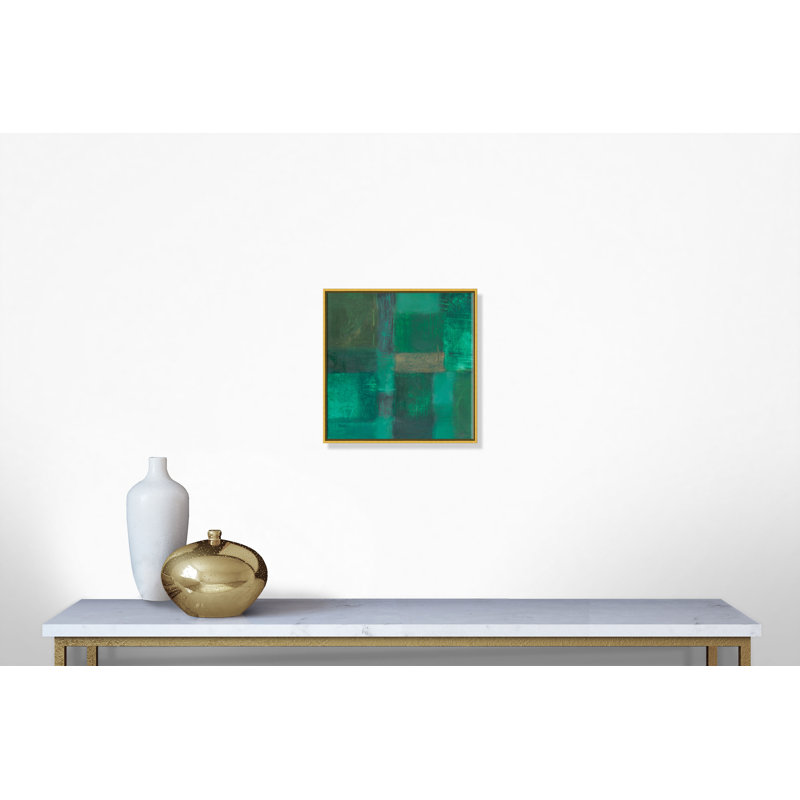 Emerald Inlays - Floater Frame, reproduction d'art sur toile, H 24 po x l 24 po x P 2 po