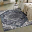 Tapis de zone bleu abstrait Taba-50650125