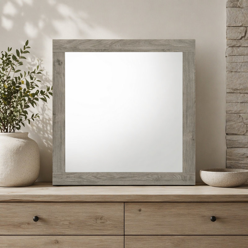 Miroir à finition gris clair