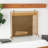 Metal Suspended Grid Single Panel Geometric Fireplace Screen with Bolted Detailing-1260668397