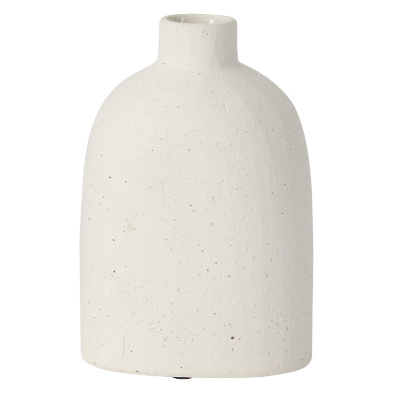 Vase de table en céramique Abie, Blanc, H 4 po x l 5,75 po x P 2,5 po