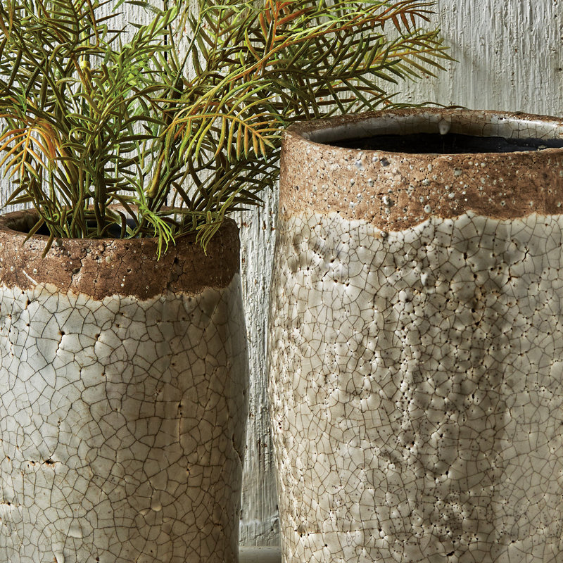Vase rustique émaillé Crackle