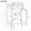 Meuble-lavabo de 45,7 cm (18 po) avec lavabo en céramique, meuble autoportant avec tablette réglable, structure en bois massif et MDF, style rétro, gris-1830627725
