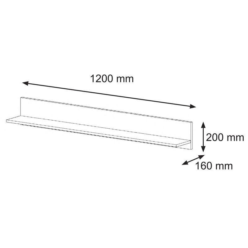Janci Rectangular Bracket Shelf