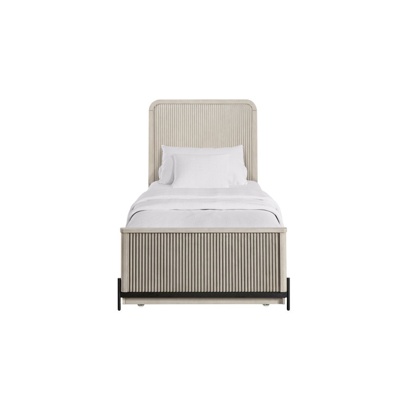 Lit gigogne double Taupe