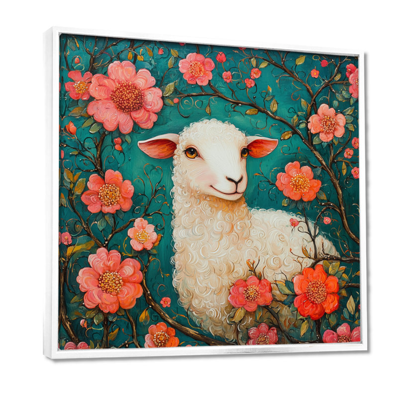Domica - animaux, art mural, Impression encadrée flottante, H 16 po x l 16 po, Blanc