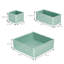 Ensemble de 4 paniers empilables en corde de papier tissé, bleu sarcelle-564677194