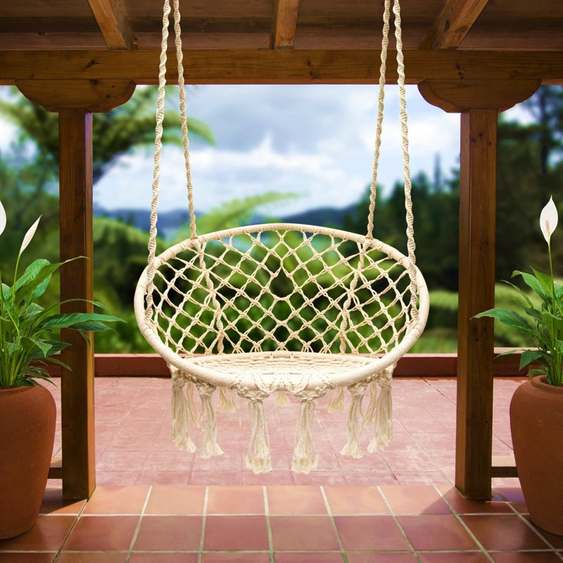 Katharine Deluxe Hammock Swing Chair, White