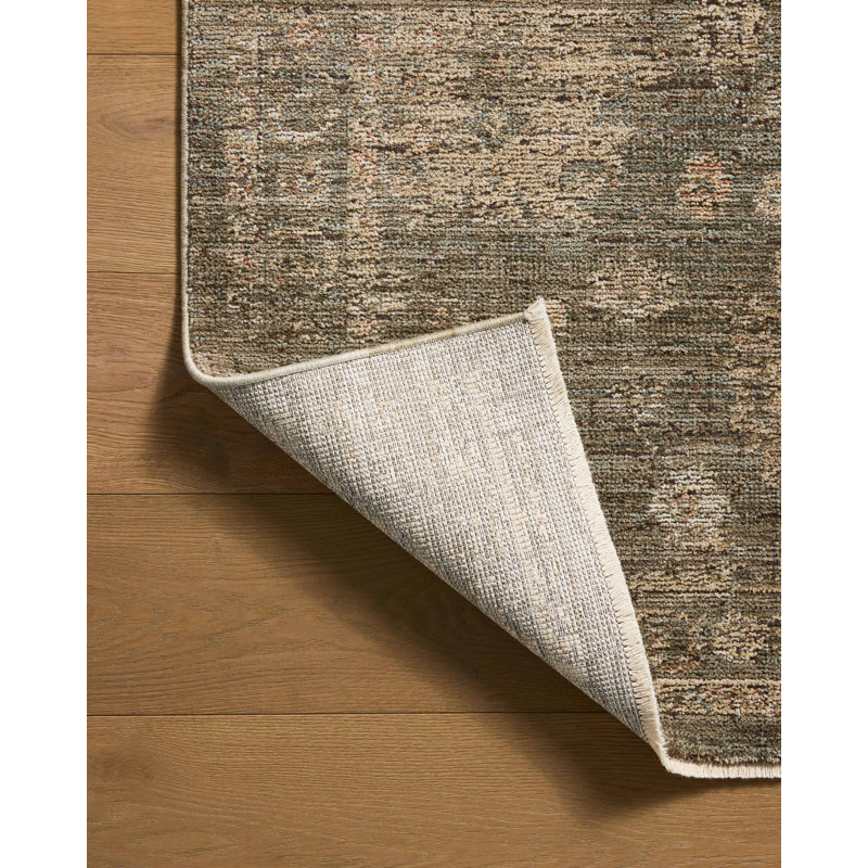 Tapis olive / sable Jacobo, Rectangle 7 pi 10 po x 10 pi