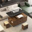 Table basse relevable avec 2 tabourets Modern