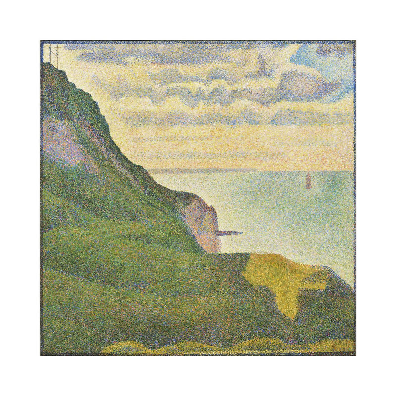 Seascape At Port-en-Bessin (Normandy) by Georges Seurat - Wrapped Canvas Painting, 45.72 cm H x 45.72 cm W x 1.91 cm D