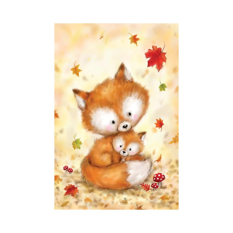 Fox II by MAKIKO - Wrapped Canvas Print, 20.32 cm H x 30.48 cm W