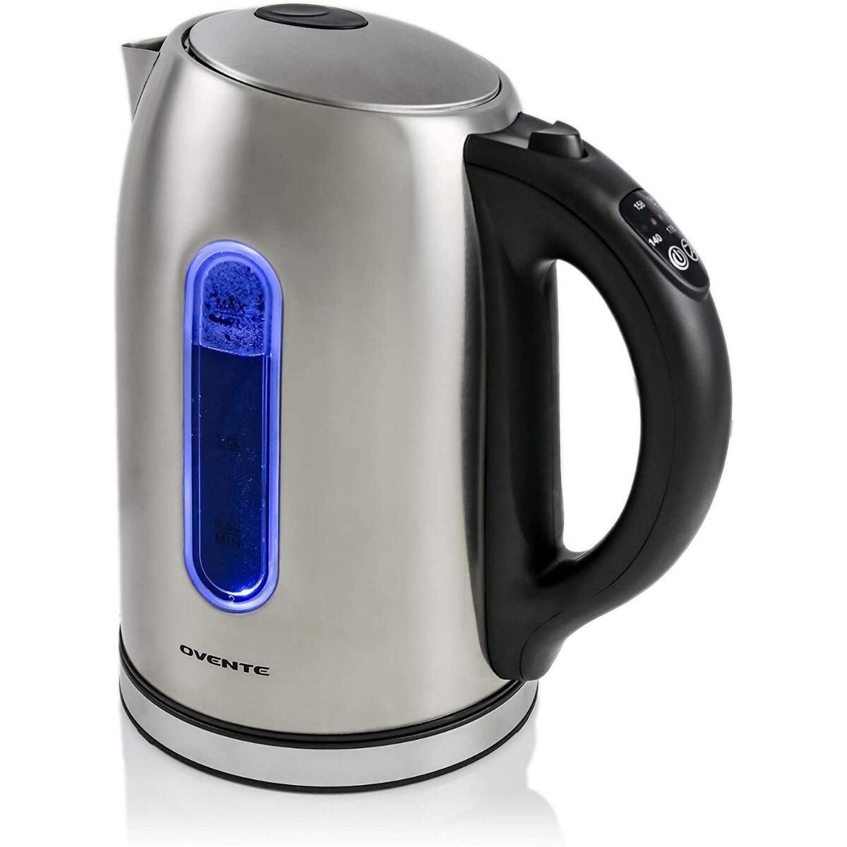 1.7-Liter Electric Glass Kettle with Color Changing LED Indicators and  Stainless Tea Infuser