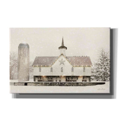" Christmas Star Barn With Lights " by Lori Deiter