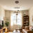 Modern 4-Light Brown Led Pendant Light With 3-Color Dimmable