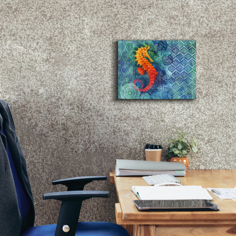 «Seahorse Batik» par Paul Brent, H 12 po x l 16 po