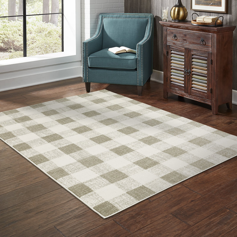 Tapis brun clair / ivoire Dashelle, Rectangle 9 pi 11 po x 13 pi