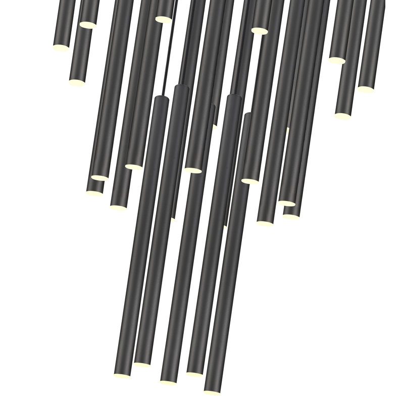 Lustre 27 lumières Lansdown, Noir mat, 206.2" 