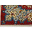 Tapis traditionnel en laine rouge noué à la main 7 pi 1 po x 10 pi Kashan