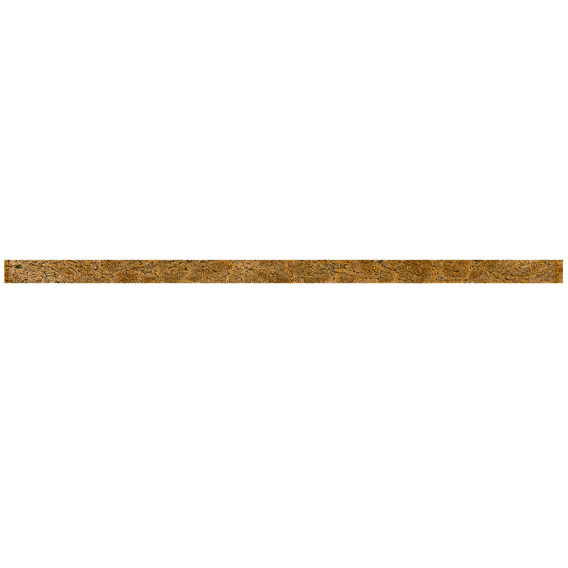 Pencil 12'' x 0.5'' Glass Border Tile, Amber