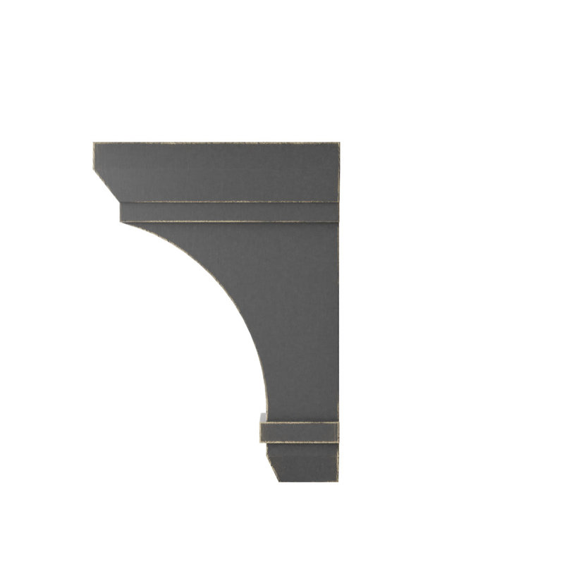 Support décoration rétro en bois Stockport, H 7 po x l 2,25 po x P 5 po, Noir