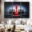 «Chess Red King», 3 pièces sur toile-98562778