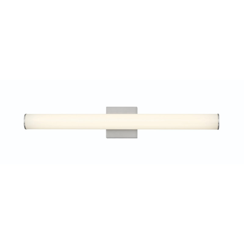 Éclairage pour meuble-lavabo rond 27W Stepridge, Nickel brossé, H 2,5 po x l 30 po x P 2,5 po