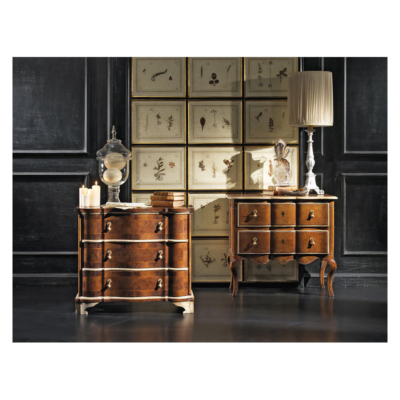 Handpainted 2 Drawer Accent Chest, Cherry