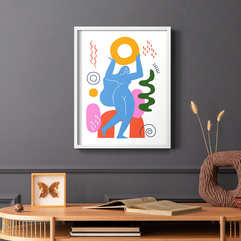 Matisse CDLVII, reproduction encadrée - bois massif, Cadre simple blanc, H 14 po x l 11 po