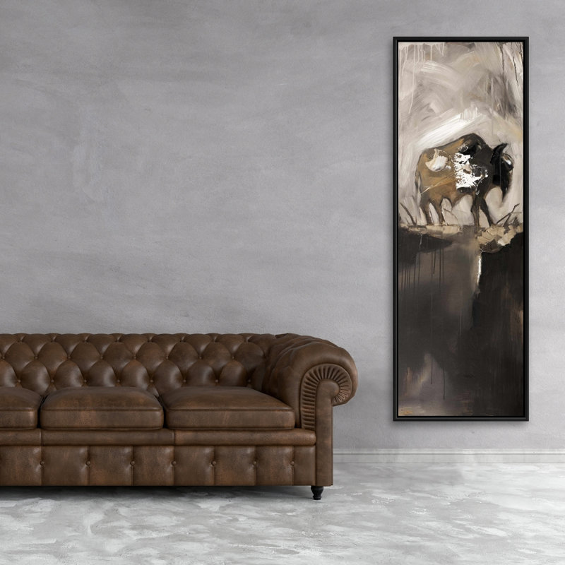 Abstrait Buffalo, reproduction sur toile, H 60 po x l 20 po