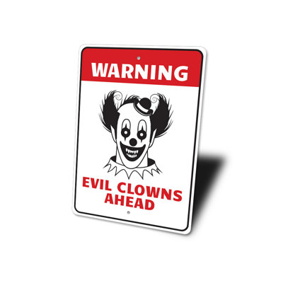 Panneau d'avertissement de clown